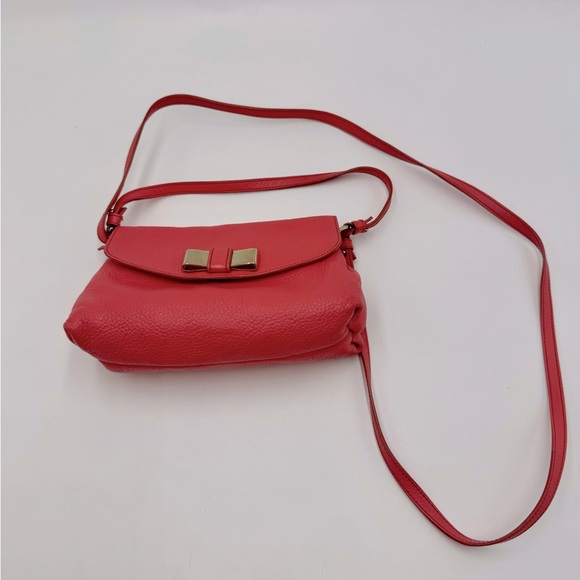 Auth Chloe Small Pink Leather Bow 2way Crossbody Bag Preloved Purse - Picture 7 of 12